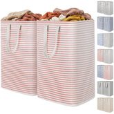 Lifewit front view showing two pink laundry baskets and standing stability