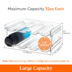Lifewit side profile of clear tumbler holder maximizing cabinet space