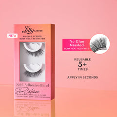 Lilly Lashes DayDreamer half lash applied on eye showing natural lift