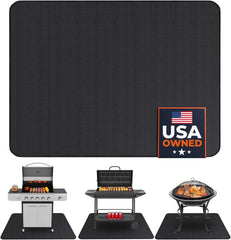 Linda's Essentials front view of under grill mat showing full coverage and protection
