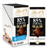 Lindt front packaging showing elegant bar and brand, communicates premium quality