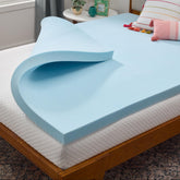 Linenspa queen topper front view showing plush comfort and fit
