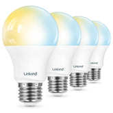 Linkind front view bulb showing shape and finish, clear benefit of modern design