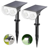 Linkind front view of two spotlights showing compact pack and bright benefit