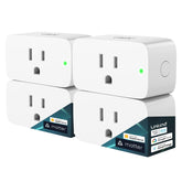 Linkind front view of smart plug showing compact design and outlet benefit of space saving