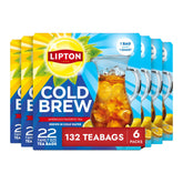 Lipton family pack front showing six boxes and value size benefit
