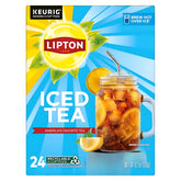 Lipton front packaging showing 24 K-Cup box and clear product benefit