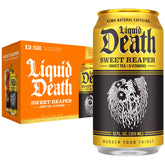 Liquid Death Sweet Reaper front can showing bold design and fewer calories
