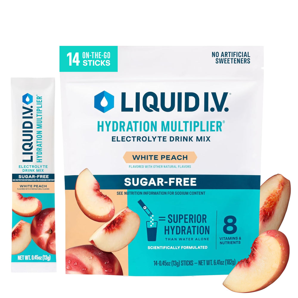 Liquid I.V. front packet view showing branding and easy-to-open convenience