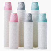 LITOPAK front packaging of 600 3 oz paper cups showing colorful assortment and total count