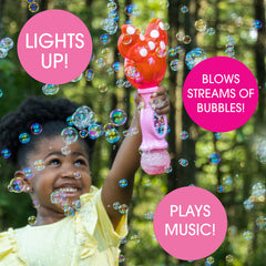 Little Kids Minnie Mouse closeup of music button for easy use