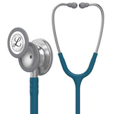 Littmann Classic III front view showing stainless steel chestpiece and blue tubing for professional appearance