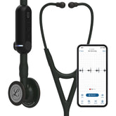 Littmann CORE black chestpiece front view showing durable finish and clear acoustics