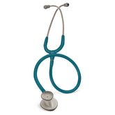 Littmann stethoscope front chestpiece in Caribbean Blue showing compact design and versatility
