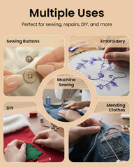LIUHG thread feeding through a sewing machine for reliable stitching