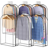 Liuoud clear garment bag front view shows full coverage and visibility