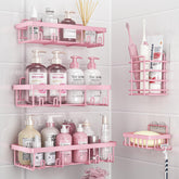 Liuoud pink five-piece set front view showing cohesive storage benefits