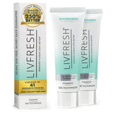 LIVFRESH front packaging showing wintergreen gel and 2-pack benefit