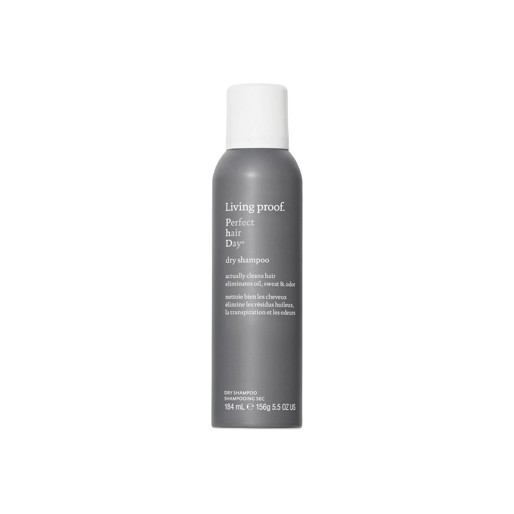 Living Proof front packaging showing 4 oz can and clean hair benefit