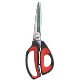 LIVINGO front view of red-black shears showing durable build and versatile use