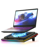 llano front angle showing cooling pad and sturdy chassis for stable laptop support