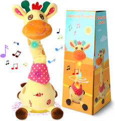 LLUKEME giraffe front view showing friendly face and soft plush, encourages cuddle play