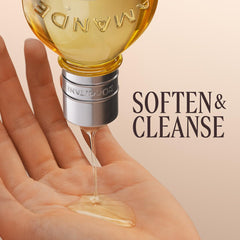 L'OCCITANE milky lather on hand showing gentle cleansing benefit