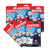 Loctite bottle front packaging showing six clear gel bottles and benefits