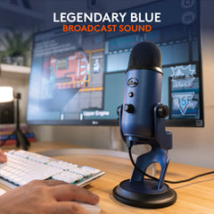 Logitech G Blue Yeti side profile demonstrating adjustable pivot for positioning
