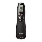 Logitech R800 front view showing buttons and sleek design for easy navigation