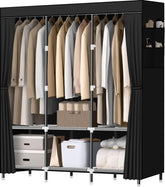 LOKEME wardrobe front view showing full storage and organized clothes benefit