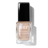 LONDONTOWN bottle front view showing beige polish and elegant packaging benefit: clear brand presentation