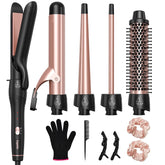 Lopeie front view of full 5-in-1 curling set showing versatile styling options and convenience