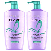 L'Oreal Paris Elvive front packaging showing full 56 fl oz set and benefits