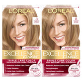 L'Oreal Paris front box showing Excellence Crème kit and benefits