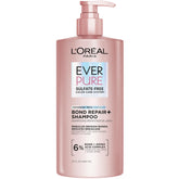 L'Oreal Paris front packaging showing Bond Repair+ shampoo benefits and bottle design