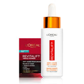 L'Oreal Paris Revitalift bottle front view showing brightening serum benefit