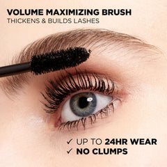 L'Oreal Paris two mascara tubes side by side, value-pack convenience benefit