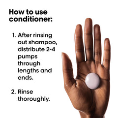 L'Oréal Professionnel Paris conditioner in hand for size comparison and easy-application benefit