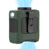 LOUISWARE front view of waist fan showing compact profile and strong airflow benefit