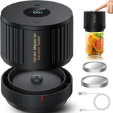 LOVE MOMENT front view of electric Mason jar vacuum sealer showing compact design and ease