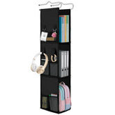 LOVEGRASS front view showing three hanging shelves and side pockets for instant organization