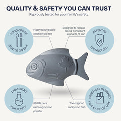 Close-up texture of Lucky Iron Fish highlighting durable food-grade iron benefit