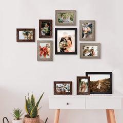 LUCKYLIFE 5x7 frame front view demonstrating neutral gray finish and photo clarity