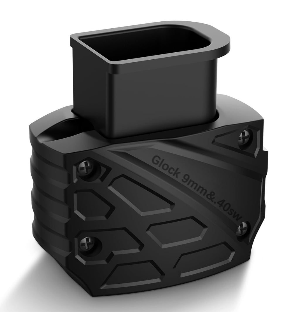 Ludex front view of speed loader showing compact profile and easy grip benefit