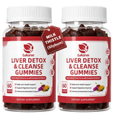 Lukaree front bottle showing 120ct gummies for easy daily liver support
