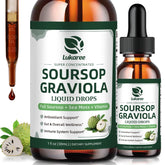 Lukaree front packaging showing soursop and sea moss, clear ingredient display and easy dosing