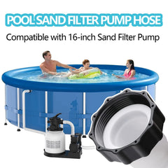 Lukdin hose connected between pump and filter showing easy installation and reliable flow benefit