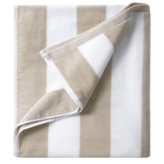 LULUHOME front view striped towel shows full size and comfort