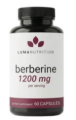Luma Nutrition front packaging showing 1200mg strength and 60 capsules benefit clarity